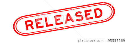 Grunge red released word rubber seal stamp on...-插圖素材 [95537269] - PIXTA圖庫