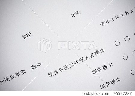 投訴/民事訴訟/審判/民事糾紛/訴訟/賠償要求的圖像 95537287