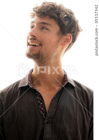 A portrait of a young smiling man A portrait of a young smiling man 95537342