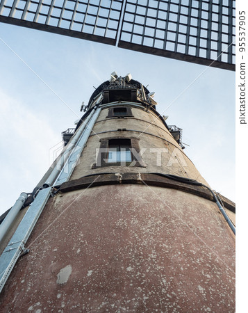 Old tower on northen peak of Hochwald mountain, Lusitian mountain 95537905