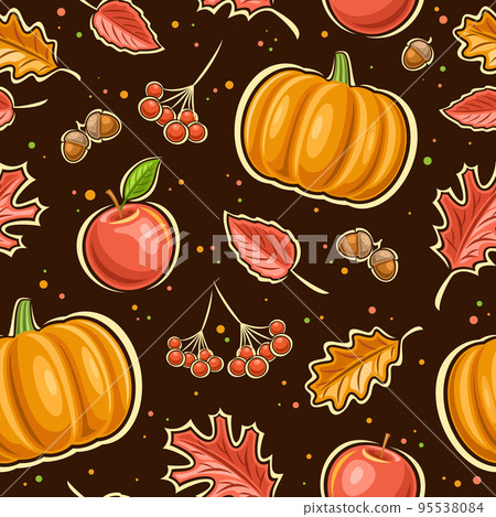 Vector Thanksgiving Day seamless pattern Vector Thanksgiving Day seamless pattern 95538084