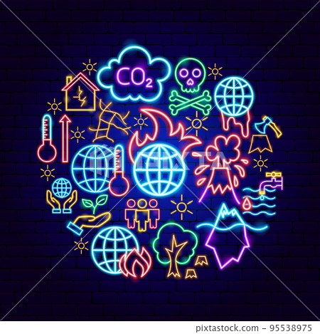 Global Warming Neon Concept Global Warming Neon Concept 95538975