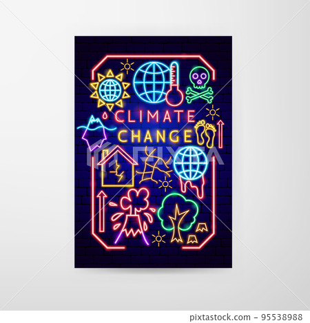 Climate Change Neon Flyer Climate Change Neon Flyer 95538988
