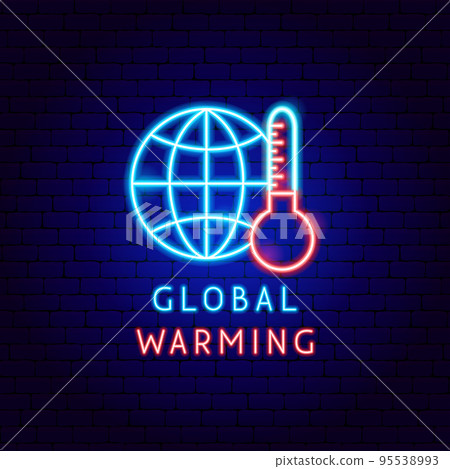 Global Warming Neon Label 95538993