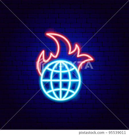Earth Warming Neon Sign 95539011