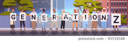 mix race people holding generation Z letters new modern demography trend with progressive youth gen mix race people holding generation Z letters new modern demography trend with progressive youth gen 95539386