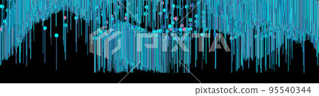 Glitch on dark background. Abstract vector digital backdrop 95540344