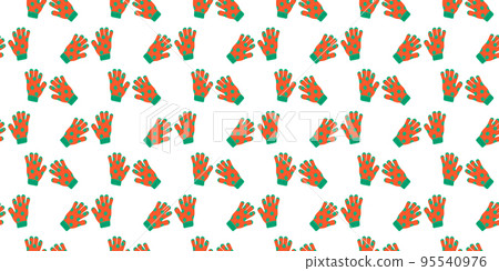 Seamless pattern with pairs of warm knitted polka dot gloves. Winter, Christmas or New Year design for scrapbooking or wrapping paper Seamless pattern with pairs of warm knitted polka dot gloves. Winter, Christmas or New Year design for scrapbooking or wrapping paper 95540976
