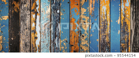 Textured colorful wooden board background texture Textured colorful wooden board background texture 95544154