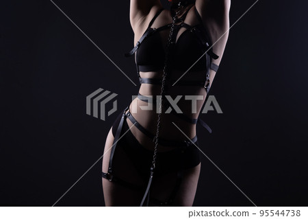 Photo of girls body in lingerie with bandage belt Photo of girls body in lingerie with bandage belt 95544738