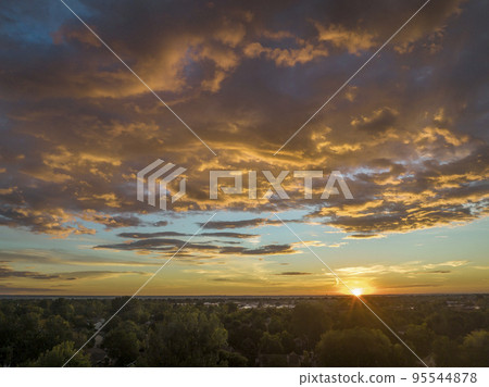 sunrise over Fort Collins in Colorado sunrise over Fort Collins in Colorado 95544878
