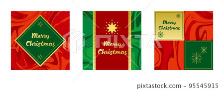 聖誕快樂大理石圖案背景框架橫幅 95545915