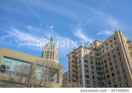 Corporate and residential building against the Tower Life Building- San Antonio, Texas 95546064