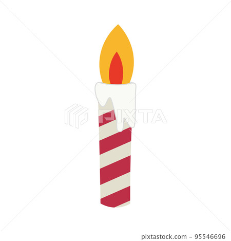 紅色和白色蠟燭的插圖 95546696