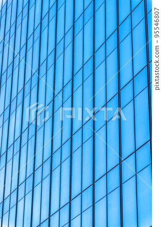 Austin, Texas- Close-up of a glass wall of a modern building 95546807
