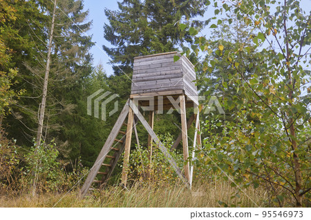 Tower for hunters in the forest in Denmark Tower for hunters in the forest in Denmark 95546973