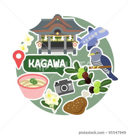 Kagawa icon No line Circle 95547949
