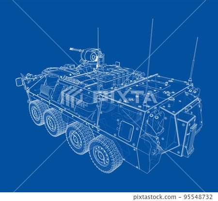 Armored personnel carrier. Vector Armored personnel carrier. Vector 95548732