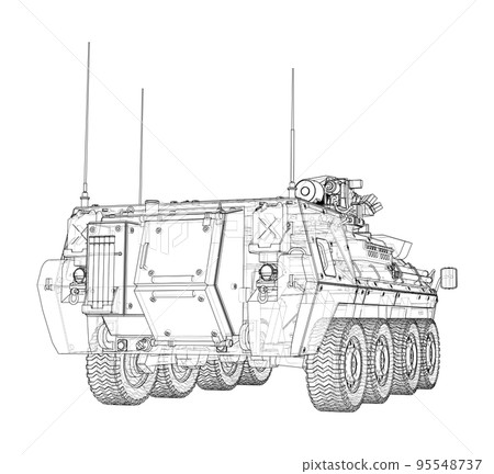 Armored personnel carrier. Vector Armored personnel carrier. Vector 95548737
