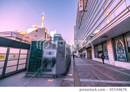 Yokohama cityscape in Japan October Early morning S0TETSU Smoking area in front of Yokohama station = October 20 Yokohama cityscape in Japan October Early morning S0TETSU Smoking area in front of Yokohama station = October 20 95549676