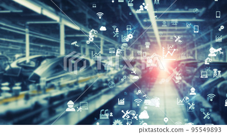 Factory and technology IIoT 95549893