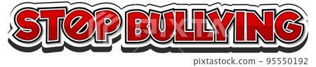Stop Bullying text for banner or poster design 95550192