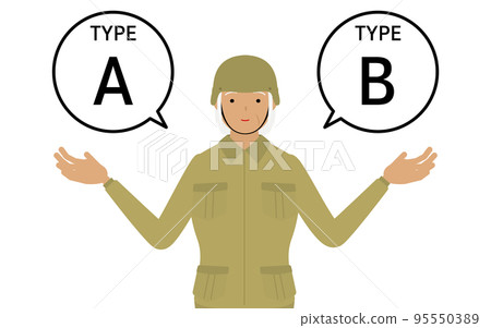 Senior Female Soldier Pose, A and B Recommended 95550389