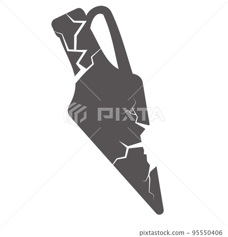 Broken greece vase. Ancient amphora isolated on white background. Vector illustration. Broken greece vase. Ancient amphora isolated on white background. Vector illustration. 95550406