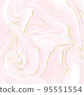 Pink Marble and golden line Background 95551554