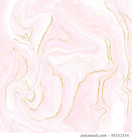 Pink Marble and golden line Background 95551554