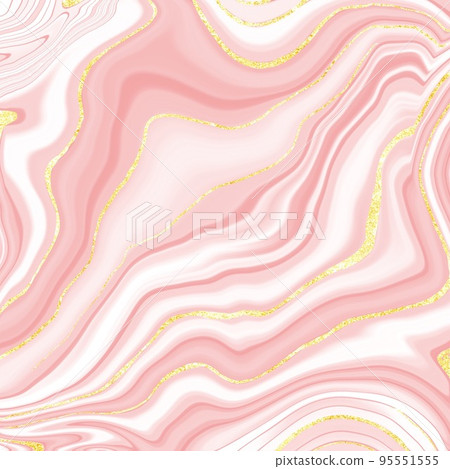Pink Marble and golden lines Background 95551555