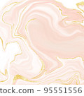 Pink Marble and golden line illustration Background 95551556