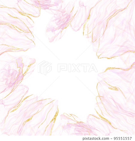 Pink and golden lines marble abstract illustration background Pink and golden lines marble abstract illustration background 95551557