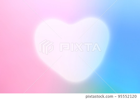 Blue/pink background heart-shaped frame/space fantasy 95552120