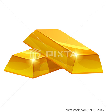 Gold bar icons, ingot. Symbol of richness currency investment, treasury luxury rich Gold bar icons, ingot. Symbol of richness currency investment, treasury luxury rich 95552487