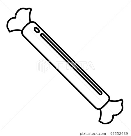 Candy in a wrapper lollipop icon line style isolated vector Candy in a wrapper lollipop icon line style isolated vector 95552489
