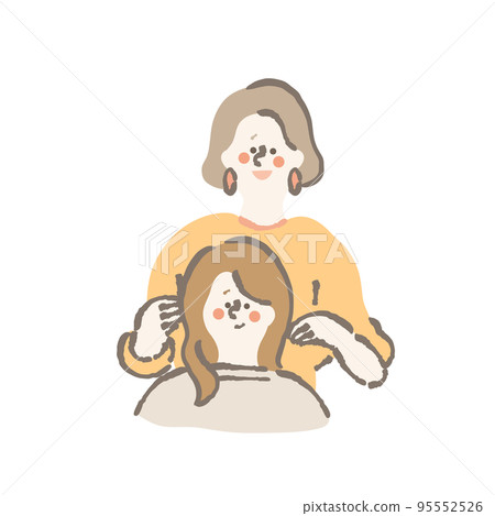 Hair counseling hairdresser beauty salon female illustration Hair counseling hairdresser beauty salon female illustration 95552526