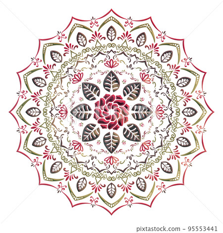Mandala art (fancy, three-dimensional, flower, leaf) 95553441