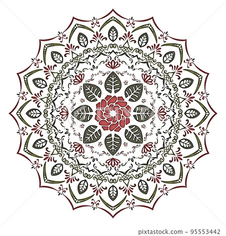 Mandala art (embossed, botanical, flower, leaf) Mandala art (embossed, botanical, flower, leaf) 95553442