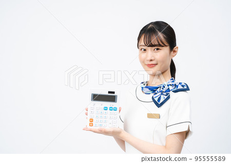 美容師（白色背景，計算器） 95555589