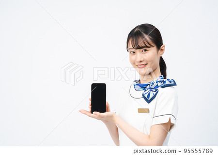 美容師(白色背景,智能手機) 美容師(白色背景,智能手機) 95555789
