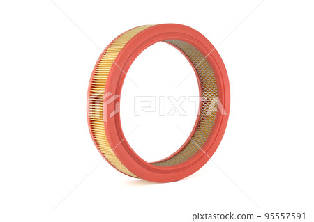 Round air filter isolated on a white background 95557591