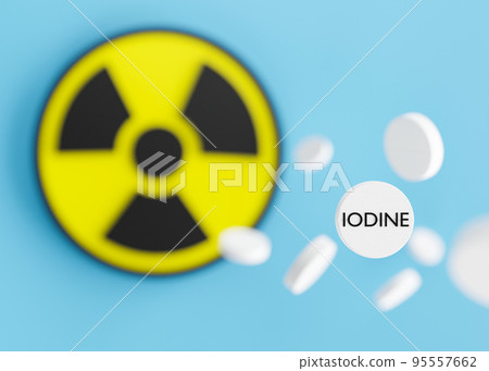 Anti-Radiation Pills, Iodine tablets, tablets... - Stock Illustration ...