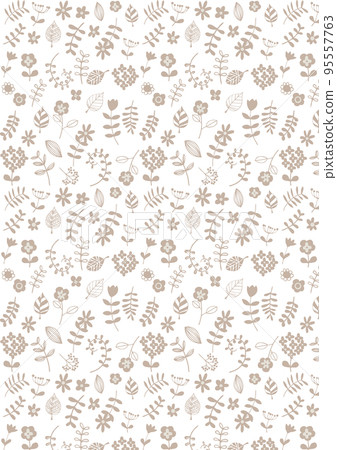 斯堪的納維亞風格雙色花葉圖案垂直 95557763