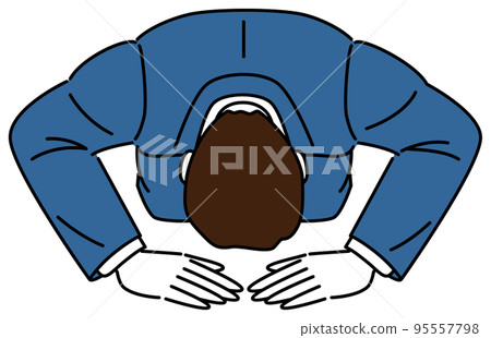 A man in a suit doing a dogeza Illustration of a simple business person Vector A man in a suit doing a dogeza Illustration of a simple business person Vector 95557798