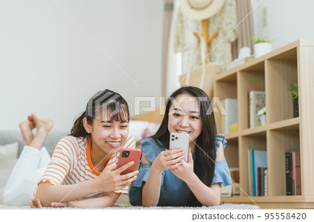 smartphone, sumaho, female 95558420