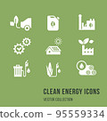 Set of eco vector icons in flat style. Eco collection with various icons on the theme of ecology and 95559334