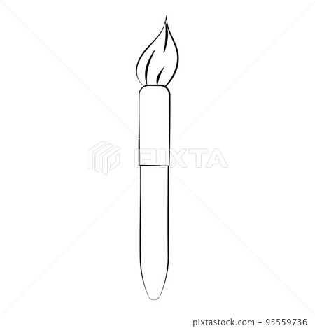 Brush with a thin line. Vector on a white background Brush with a thin line. Vector on a white background 95559736