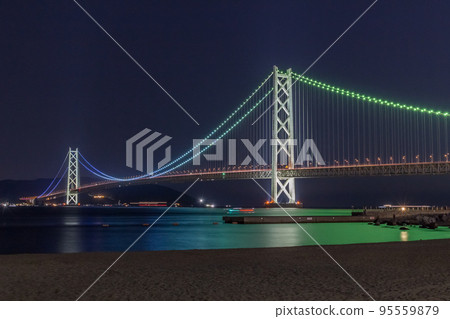 明石海峽大橋,照亮了 明石海峽大橋,照亮了 95559879