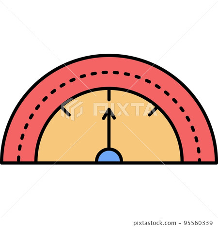 Gauge scale vector speed or power indicator icon Gauge scale vector speed or power indicator icon 95560339